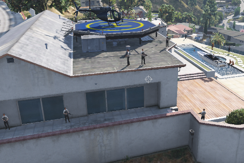 High security mansion with private helipad + 4 strippers